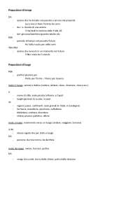 Preposizioni di Tempo e Luogo in Italiano: Esercizi e Spiegazione