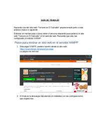 Pasos para mostrar un sitio web en el servidor XAMPP