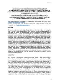USO DO EQUIPAMENTO SWIPS PARA A DETERMINAÇÃO DA PERMEABILIDADE EM MACIÇOS FRATURADOS ATRAV