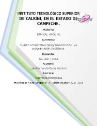 PROGRAMACION MOVIL VS TRADICIONAL