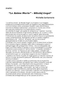 Analisi "Anime Morte" di Gogol