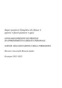 Linguaggi espressivi nei processi di apprendimento e crescita personale Lucariello 2024