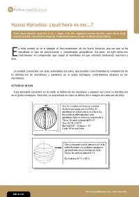 Husos Horarios: ¿qué hora es en...? - Actividades para 1º de ESO