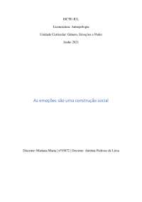 Emoções que fazem o humano
