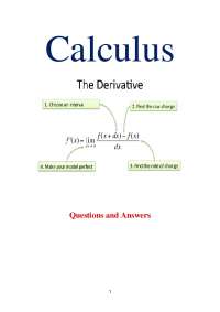 Calculus - Derivatives - questions and answers