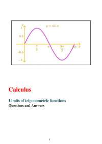Calculus - Limits of trigonometric functions- Questions and answers ...