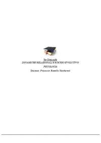 Paniere COMPLETO aperte e chiuse DINAMICHE RELAZIONALI E RISCHIO EVOLUTIVO prof Procaccia