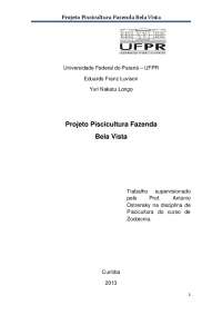 Projeto Piscicultura Fazenda Bela Vista