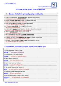 Ejercicios de ingles - Docsity