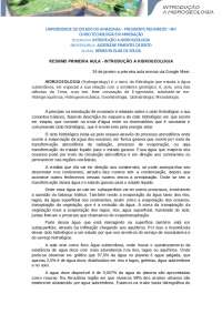 INTRODUÇAÕ HIDROGEOLOGIA