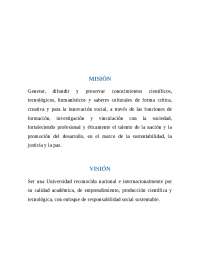 VISIÓN Y MISIÓN DE LA UNIVERSIDAD DE GUAYAQUIL