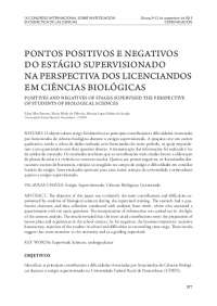 Licenciandos de Ciências Biológicas: Contribuições e Dificuldades no Estágio na UFRPE