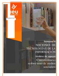 Cuestionario sobre el uso de las redes sociales