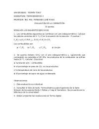 teoria de la combustión