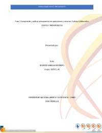Fase 3 Comprender y aplicar presupuestos en operaciones