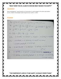 Reaction Balance with Acetate as Donor, Nitrate as Acceptor, and fs = 0.333