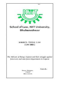 TRIBAL LAW PROJECT ON DANG