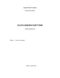 Zlonamerni softveri (malware)