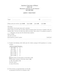 STAT 210 AUB 2013. RAMI - Docsity