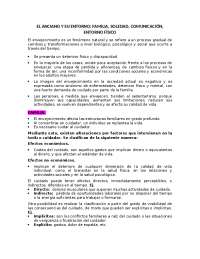 EL ANCIANO Y SU ENTORNO: FAMILIA, SOLEDAD, COMUNICACIÓN, ENTORNO FÍSICO