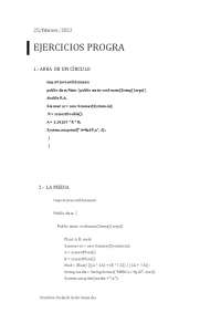 Ejercicio en Java 1 a 10 - Docsity