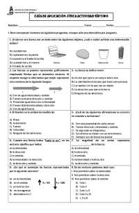 Evaluación de fuerzas séptimo básico