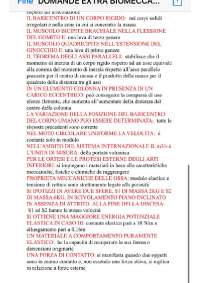 DOMANDE EXTRA ESAME BIOMECCANICA