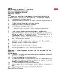 Banco de Preguntas: Introducción a la Sociología del Derecho