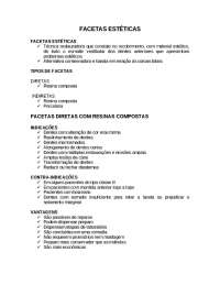 Facetas diretas dentais