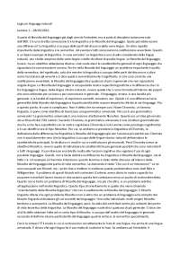 Sbobine di logica e linguaggi naturali 2021