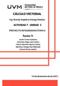 Cálculo Vectorial: Proyecto Integrador Etapa 3 - Volumen y Medidas de Volumen