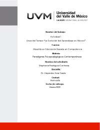 Linea del tiempo "El aprendizaje en Mexico".