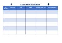 Agenda para anotar las actividades