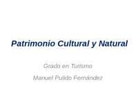 El concepto de patrimonio natural