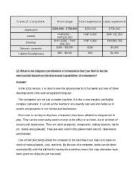 Types of Computers and Their Contributions to Society