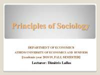 Principles of Sociology - Dimitris Lallas