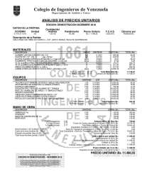 Analisis de precios fibra de vidrio