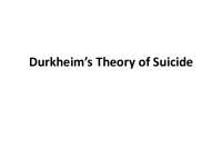 Durkheim theory of sucide