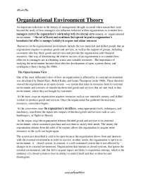 Understanding Organizational Environment: Open-Systems View & Contingency Theory