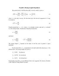 Prandtl's Mixing Length Hypothesis