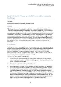 Social Information Processing Theory - Docsity