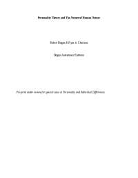 Understanding Human Nature: A Look into Personality Theory and Its Impact on Life