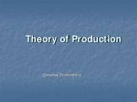 Theory of Production - Lecture Slides