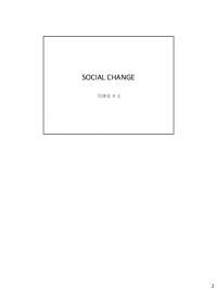 Theory of social change - Topic 3