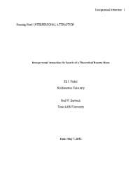 Interpersonal attraction theory