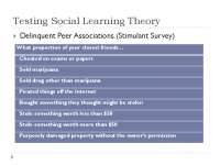 Testing Social Learning Theory: Peer Influence and Moral Beliefs on Delinquent Behaviors
