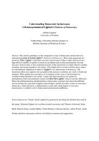 Lijphart patterns of democracy