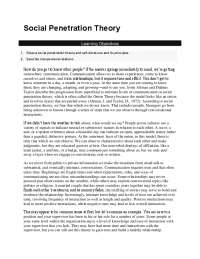 Social Penetration Theory UMN