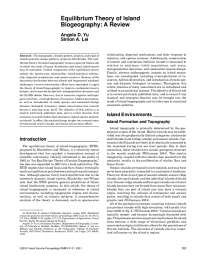 Island Biogeography: Topography, Climate, and Species Distribution