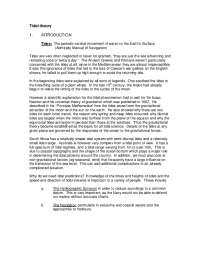 Tidal theory: Introduction